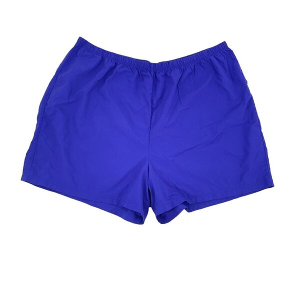 Lands' End Cobalt Blue Elastic Waist Pull On Nylon Shorts Womens Size 3X Casual - Picture 2 of 9